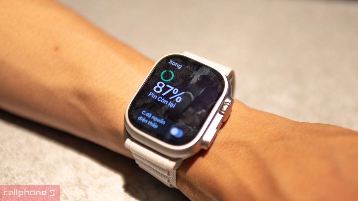 Kiểm tra dung lượng pin thực tế giúp đánh giá chất lượng Apple Watch cũ