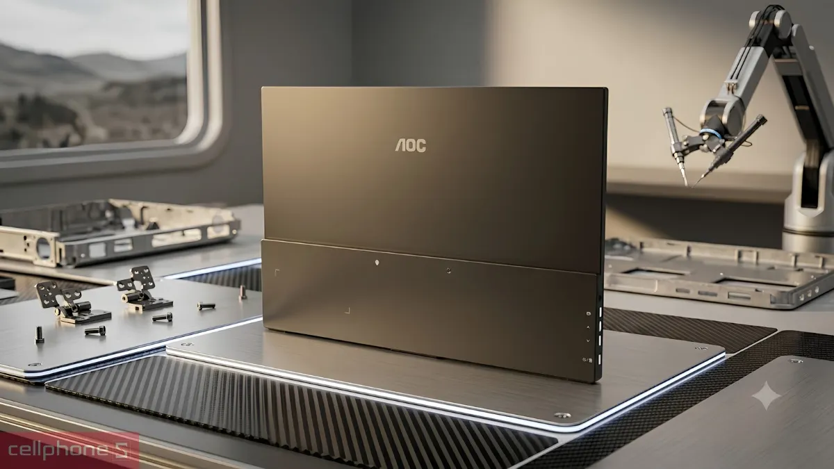 Màn hình AOC 16T20 có lớp vỏ hợp kim cứng cáp, bền bỉ
