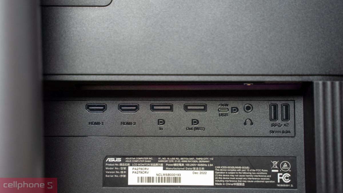 Màn hình Asus đa dạng cổng kết nối Màn hình Asus đa dạng cổng kết nối