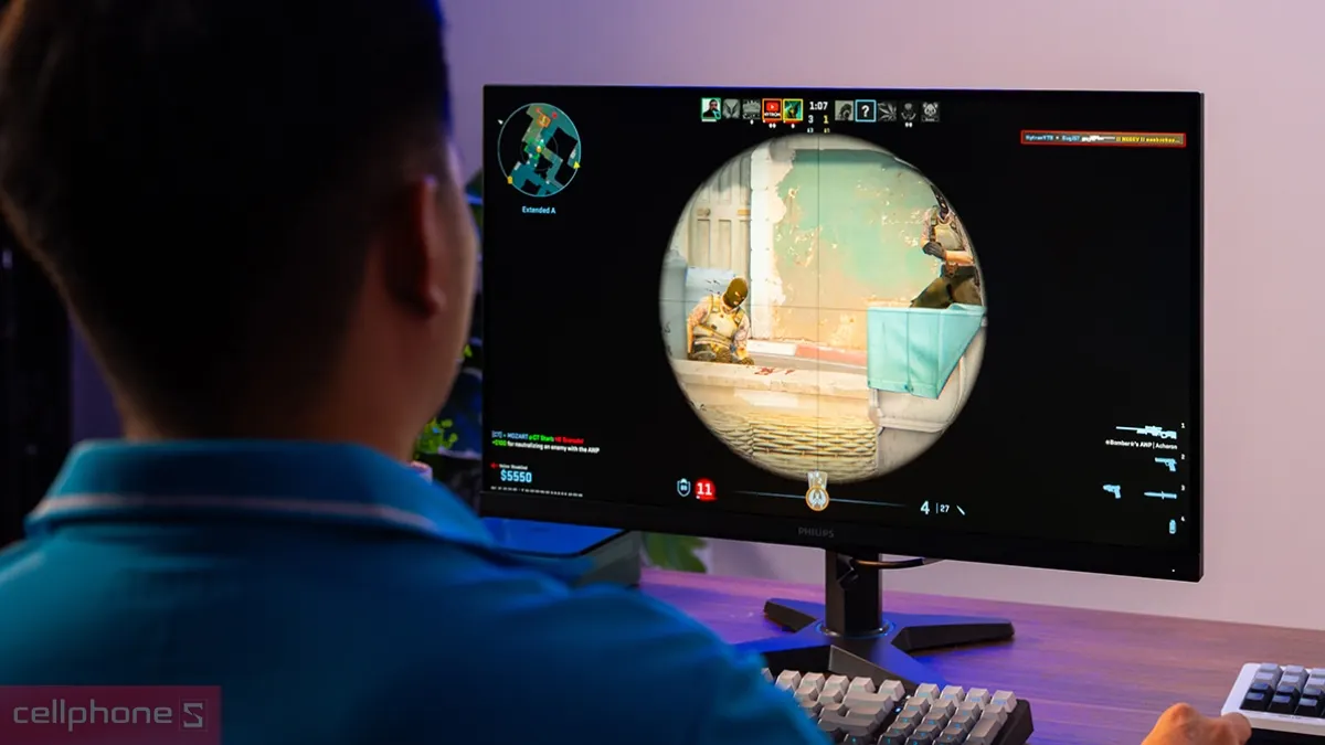 Màn hình Philips gaming hỗ trợ tần số quét cao cho chuyển động mượt mà