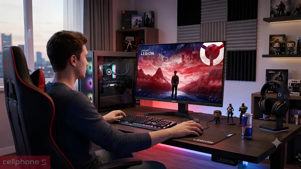 Màn hình Gaming Lenovo với tần số quét cao và thiết kế tràn viền