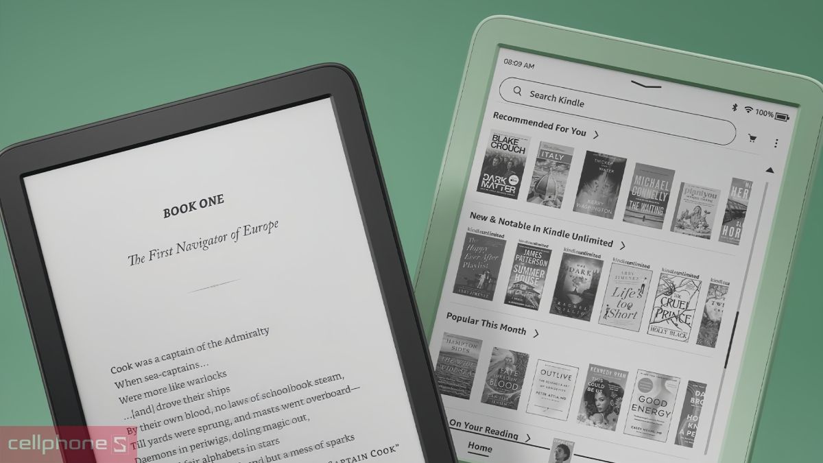 Máy đọc sách sử dụng màn hình E-Ink hiển thị rõ như giấy