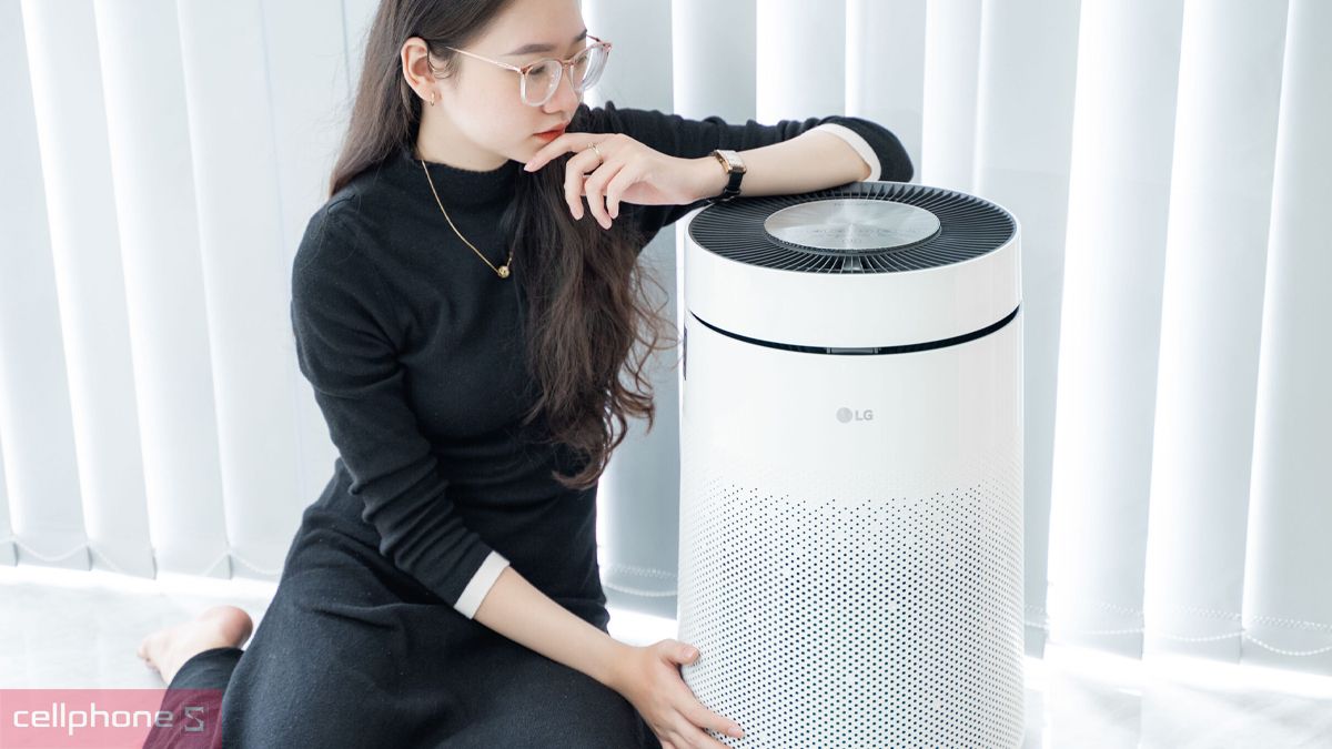 Máy lọc không khí LG PuriCare 360 Hit AS60GHWG0 với thiết kế lọc khí 360 độ