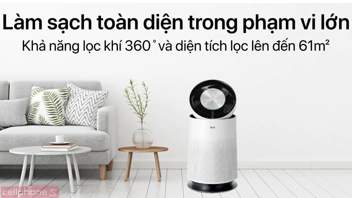 Máy lọc không khí LG Puricare 1 tầng Safe Plus AS65GDWH0