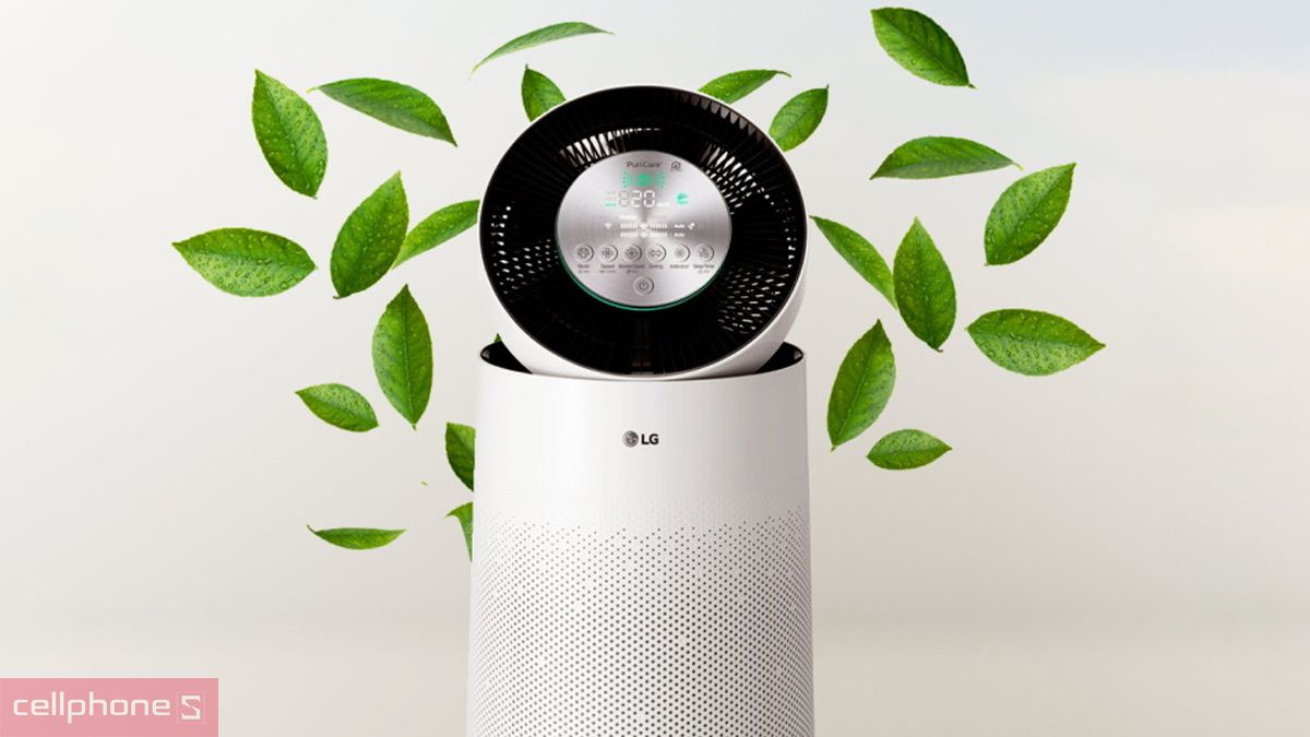 Máy lọc không khí LG với cảm biến laser phát hiện bụi mịn PM1.0 và khí độc