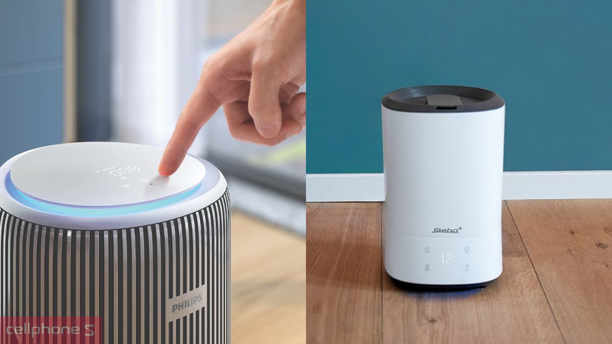 Máy lọc khí và tạo ẩm của Philips và Steba