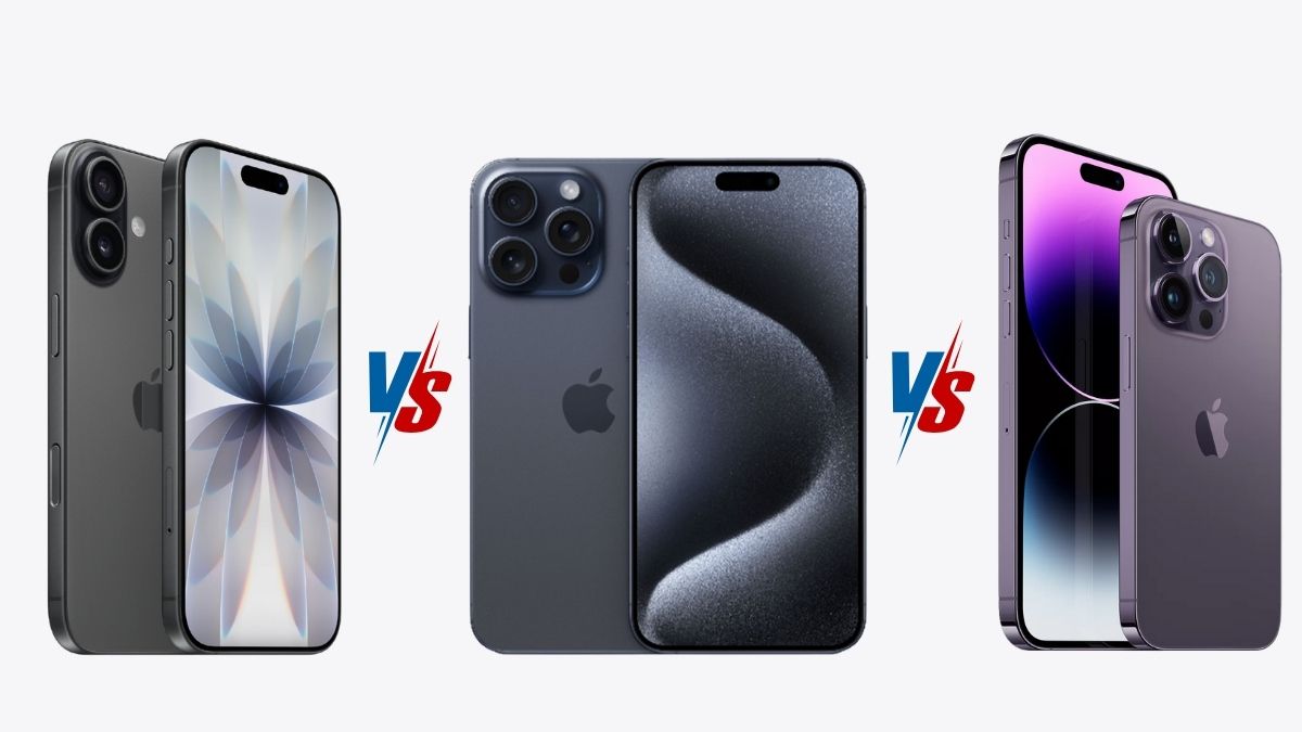 So sánh iPhone 17 thường vs iPhone 15 Pro Max, 14 Pro Max
