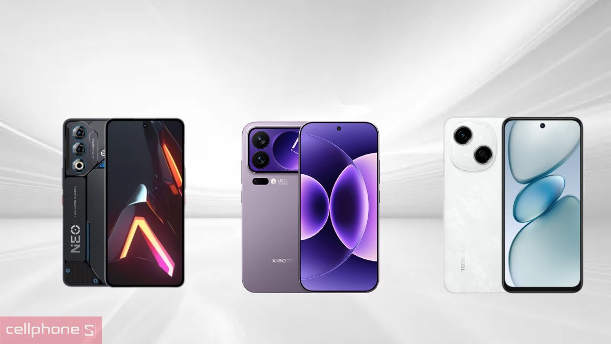 Ba mẫu điện thoại thông minh Nubia, Xiaomi và Tecno đặt cạnh nhau để so sánh ngoại hình Ba mẫu điện thoại thông minh Nubia, Xiaomi và Tecno đặt cạnh nhau để so sánh ngoại hình