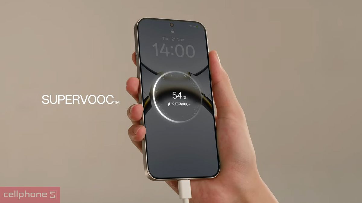 OPPO Find X hỗ trợ sạc nhanh SuperVOOC công suất cao