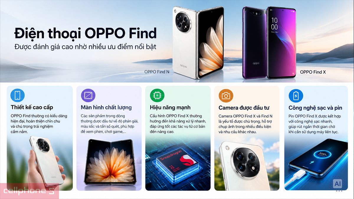 OPPO Find X sở hữu nhiều ưu điểm về thiết kế và hiệu năng