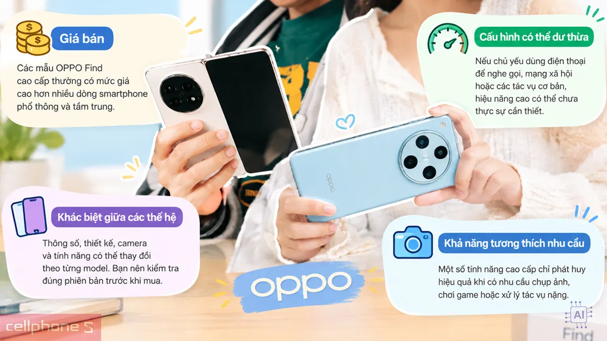 OPPO Find X cần cân nhắc về giá bán và khác biệt từng thế hệ
