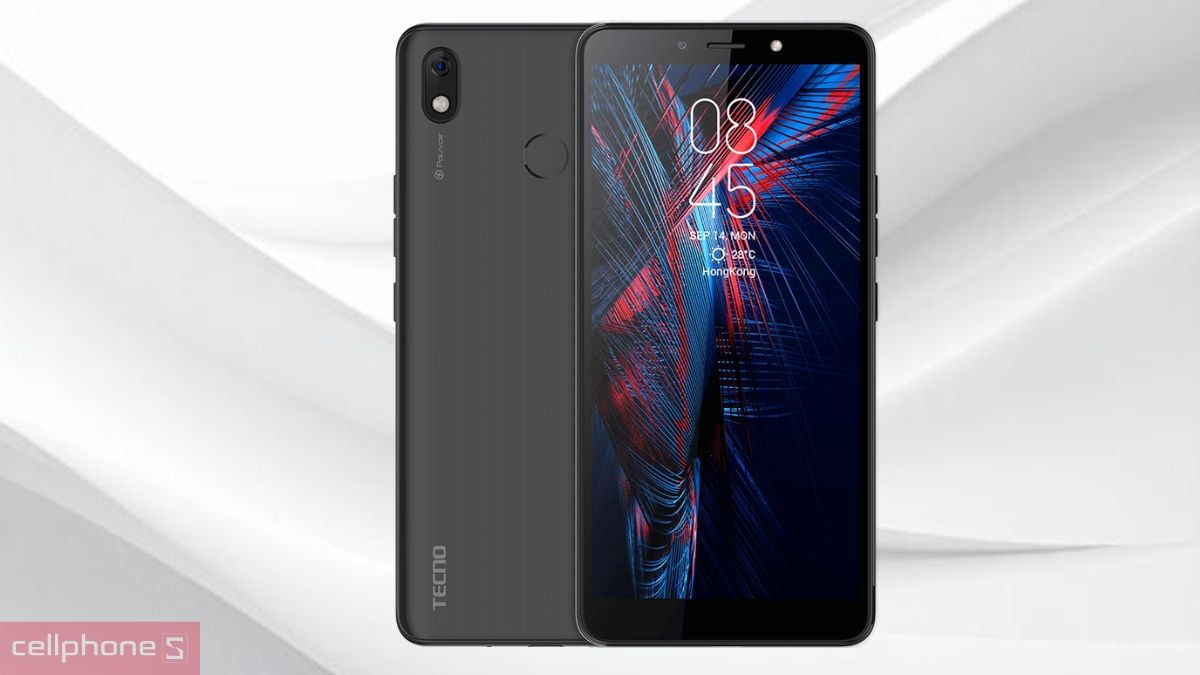 Điện thoại pin trâu TECNO Pouvoir màu đen nhám có cảm biến vân tay ở mặt lưng Điện thoại pin trâu TECNO Pouvoir màu đen nhám có cảm biến vân tay ở mặt lưng