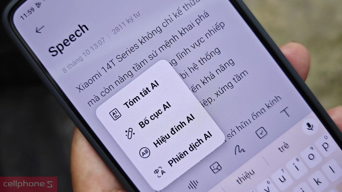 Trợ lý AI ghi chú và tóm tắt