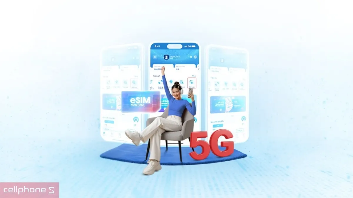 eSIM MobiFone TK135 dung lượng lớn 7GB mỗi ngày cho giải trí mượt mà
