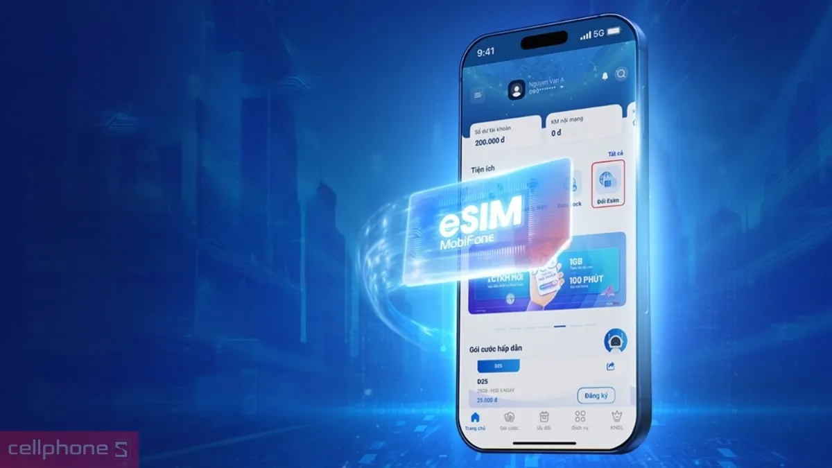 eSIM MobiFone kích hoạt dịch vụ viễn thông nhanh chóng bằng mã QR