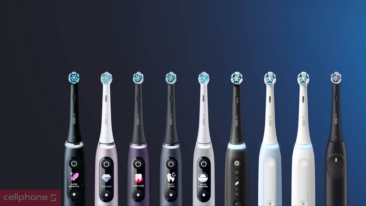Bảng thông số kỹ thuật của bàn chải điện Oral-B