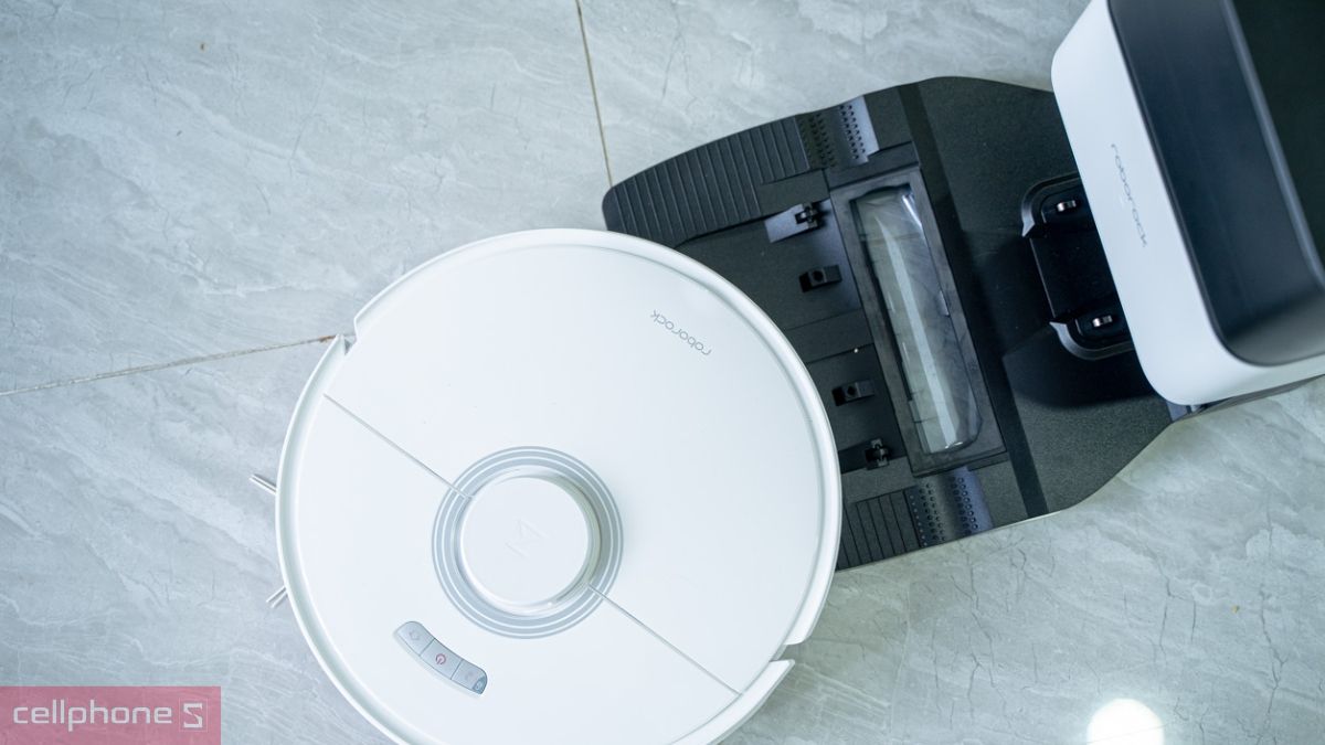 Robot hút bụi lau nhà tự giặt giẻ đổ rác