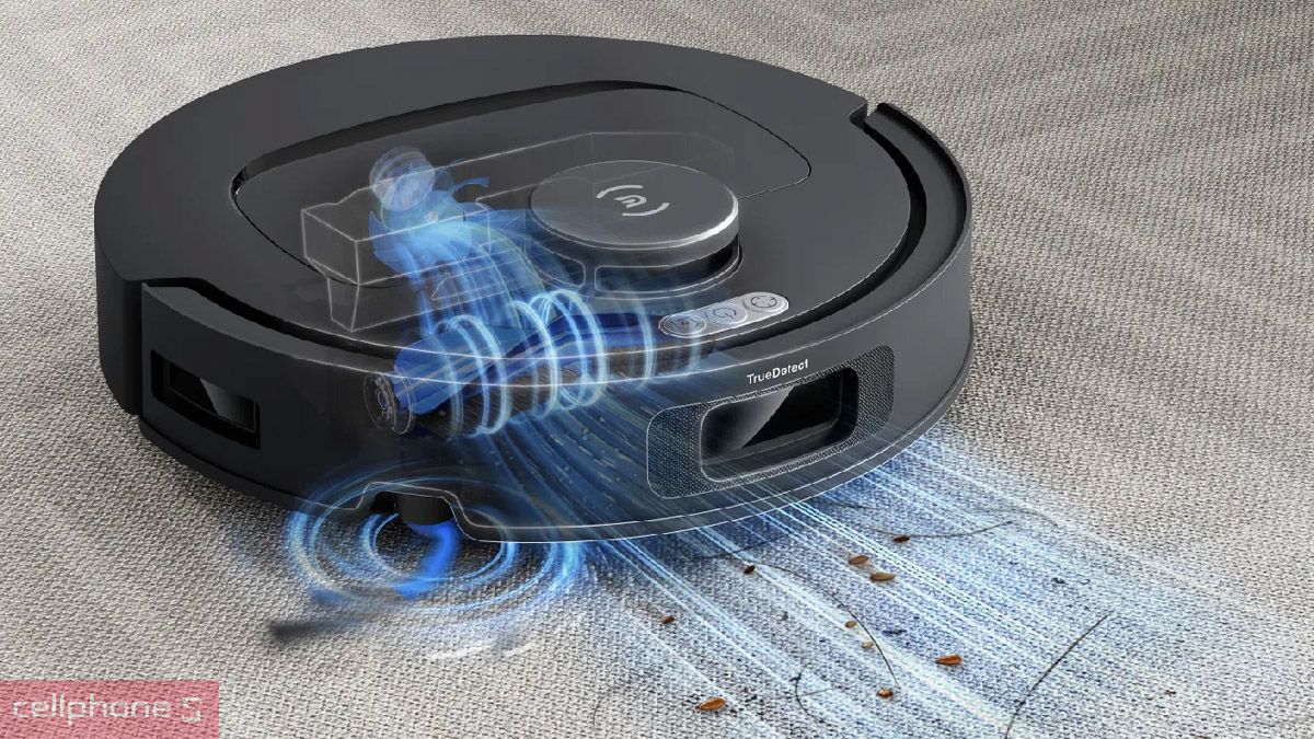 Robot hút bụi lau nhà Ecovacs Deebot T30C tự động nâng khăn lau khi phát hiện thảm