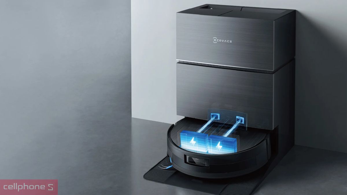 Robot hút bụi lau nhà Ecovacs X11 Pro Omni hỗ trợ sạc nhanh giúp duy trì quá trình làm sạch