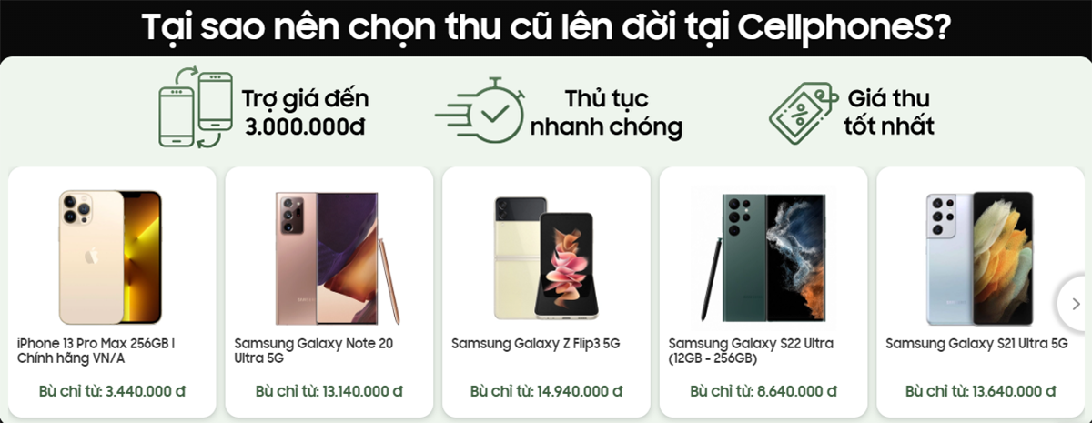 Thu cũ đổi mới lên đời Samsung S23 Ultra - giá tốt nhất thị trường - trợ giá 3.000.000 đồng