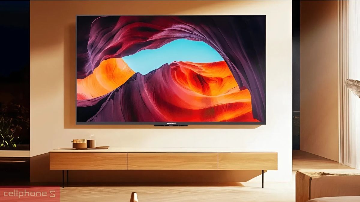 Tivi Coocaa 43 inch thiết kế viền mỏng phù hợp nhiều không gian