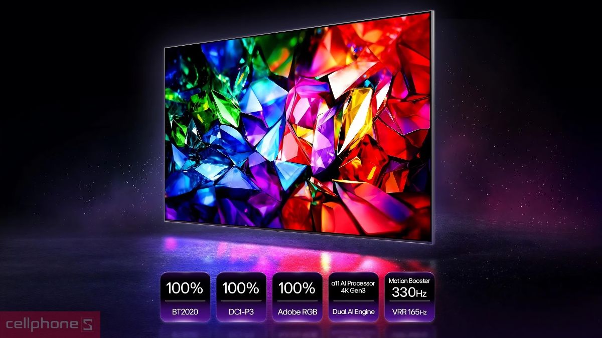 Tivi LG Micro RGB evo tái tạo màu sắc chuẩn xác theo tiêu chuẩn quốc tế