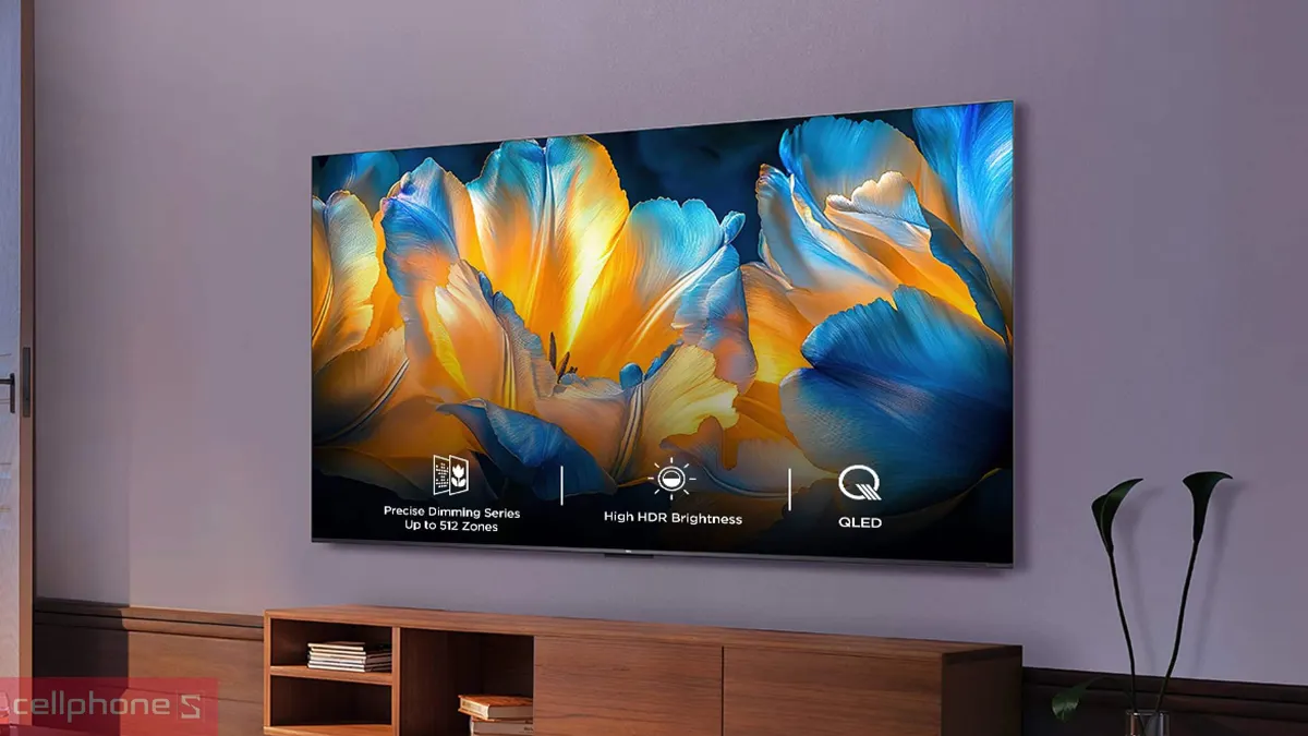 Tivi TCL QLED tái hiện màu sắc rực rỡ với độ chính xác cao