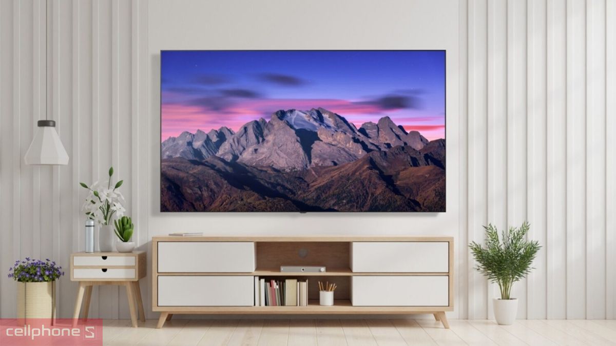Tivi OLED với viền siêu mỏng, màn hình sắc nét Chiếc tivi OLED kiểu dáng tinh tế, màn hình sắc nét, mỏng nhẹ