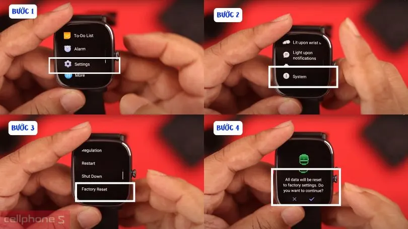 Cách reset đồng hồ Amazfit GTS