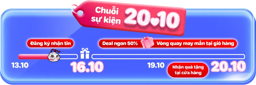 Timeline ưu đãi quà 20/10 cho phụ nữ tại CellphoneS