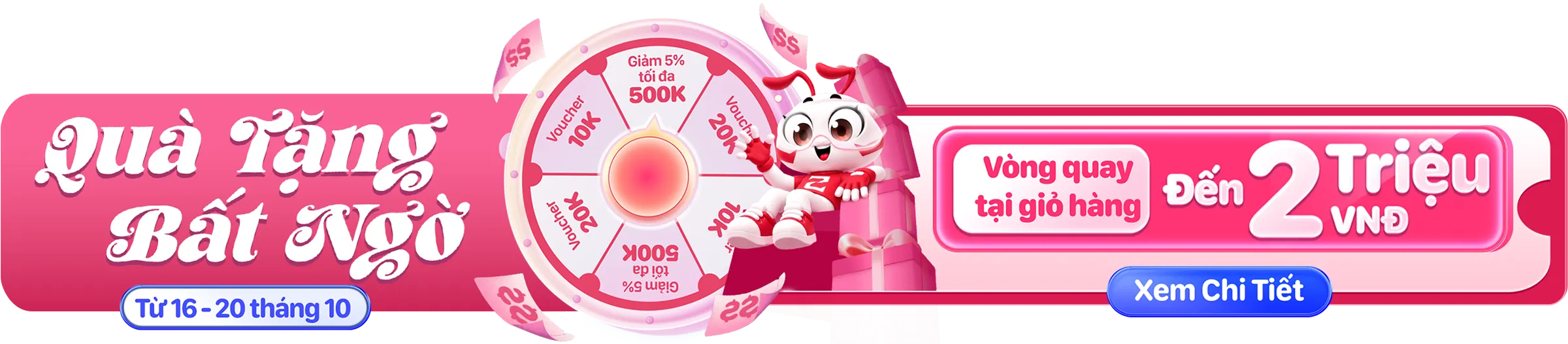 Vòng quay quà tặng 20 tháng 10 ý nghĩa