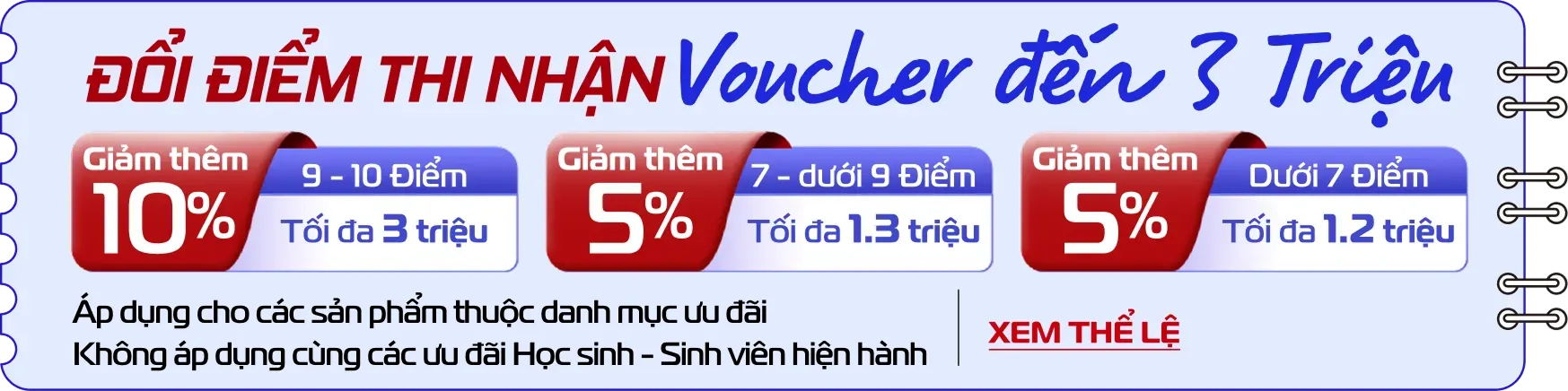 Đổi điểm thi nhận ưu đãi đến 3 triệu mùa Back to School 2026