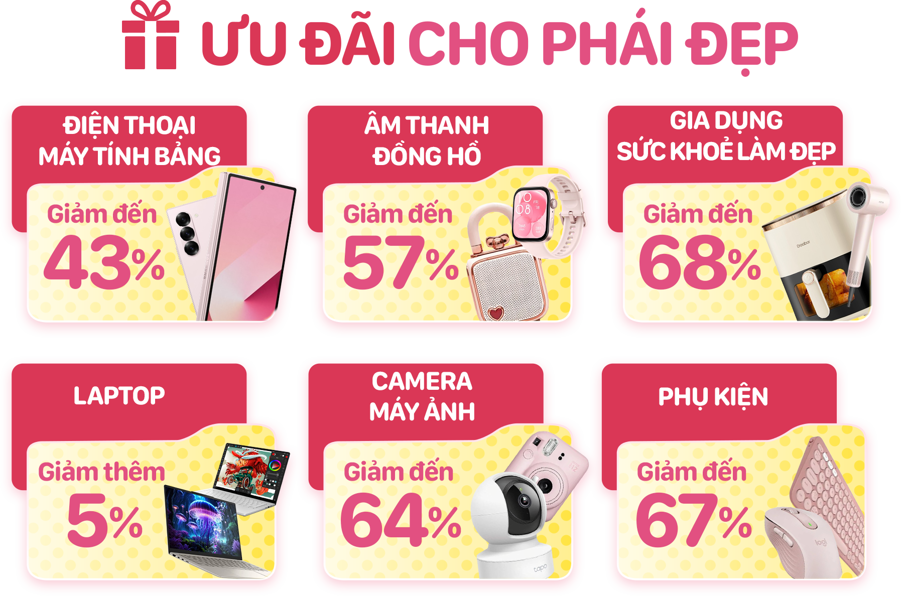 Quà 8/3 cho mẹ với các ưu đãi giảm đến 50% tại CellphoneS