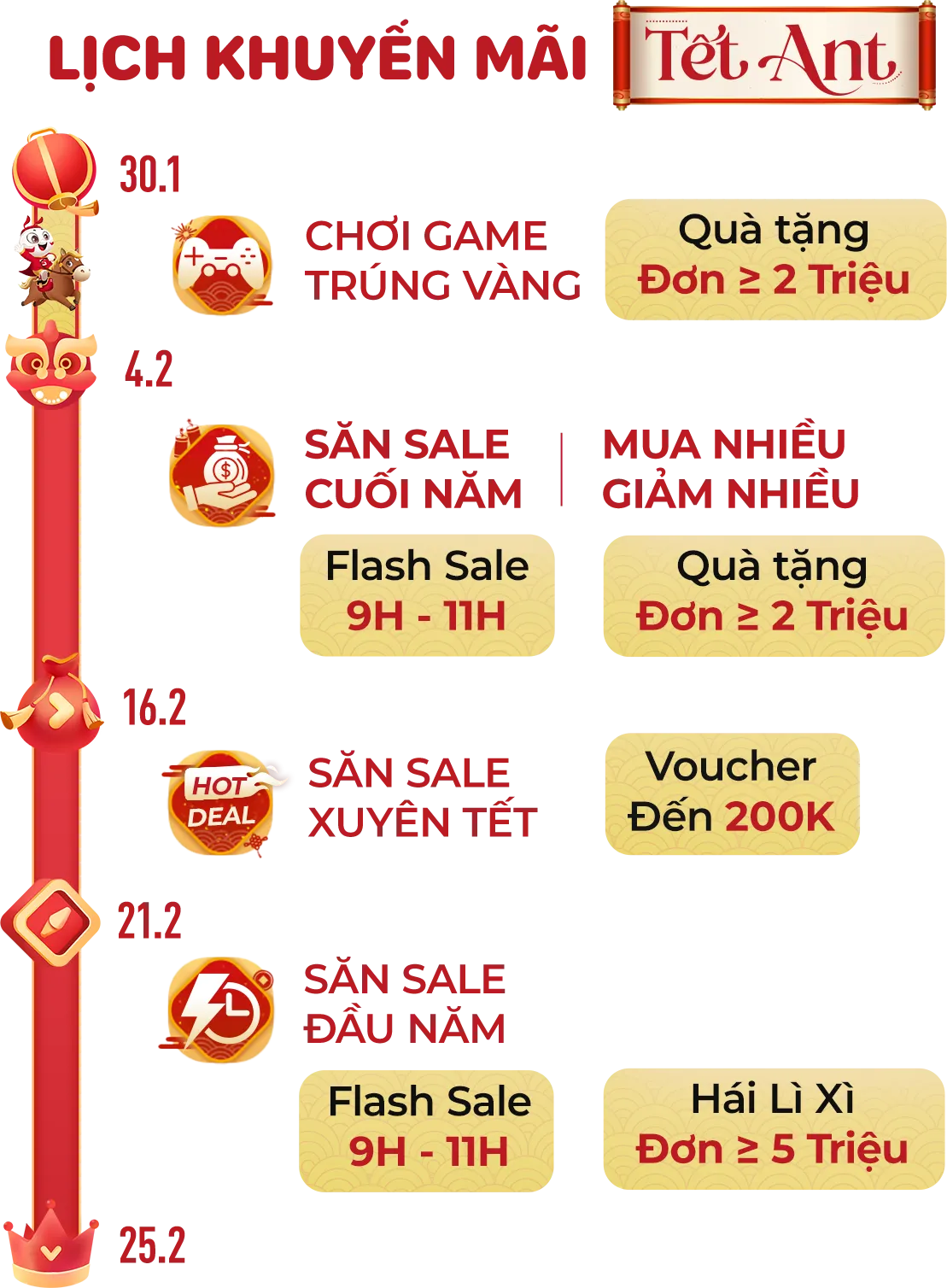 Lịch ưu đãi mua quà Tết 2026