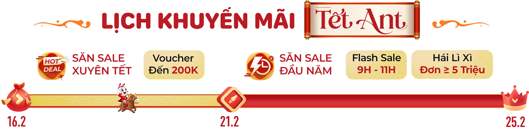 Lịch ưu đãi mua quà Tết 2026