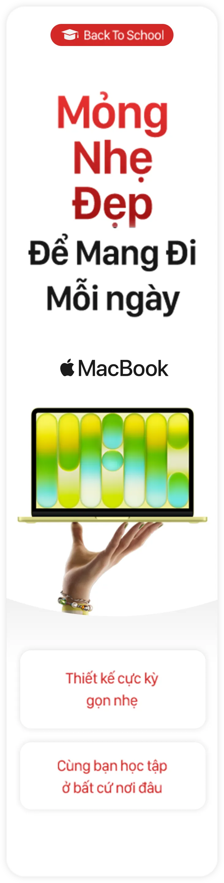 Apple Students ưu đãi sinh viên Macbook