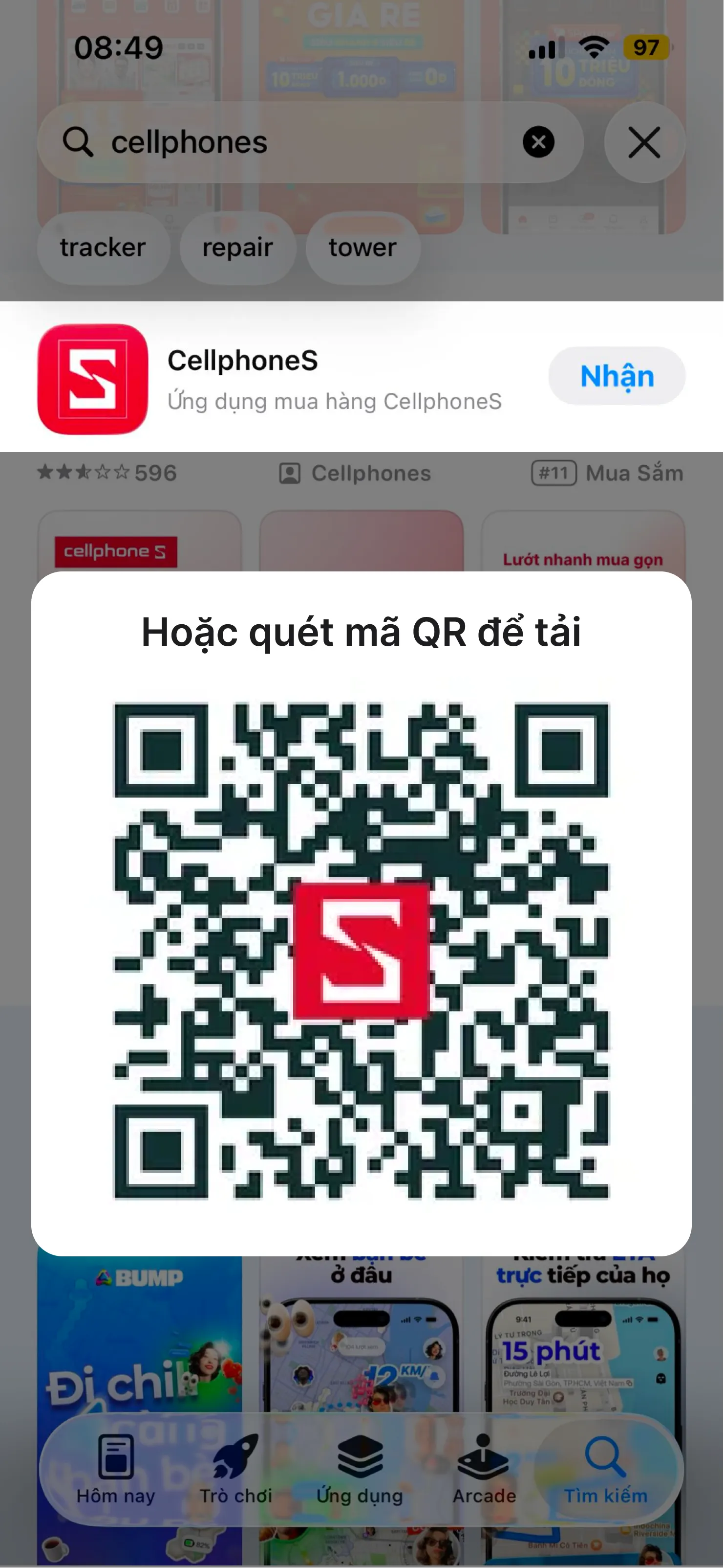Tải ứng dụng CellphoneS trên App Store / Google Play