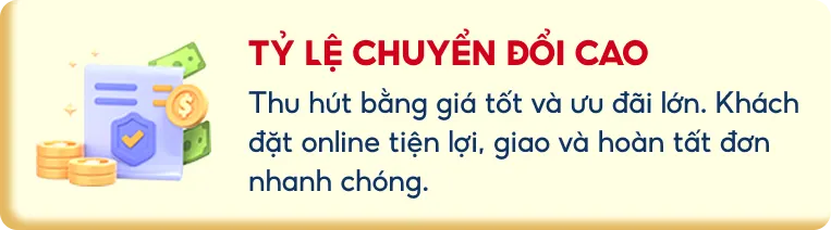Tỷ lệ chuyển đổi cao