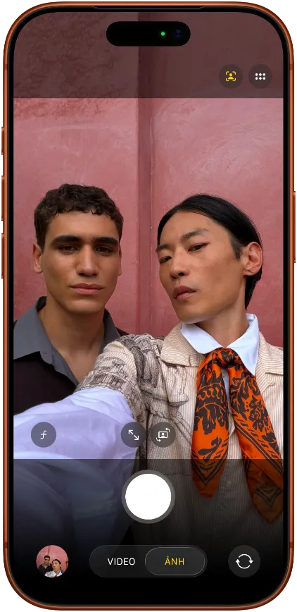 Camera trước iphone 17 Pro Max 256GB 18MP chụp sắc nét