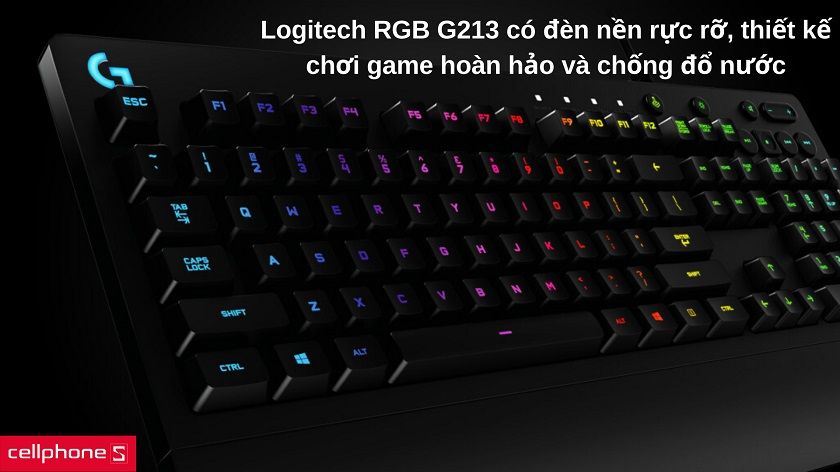Bàn phím gaming có dây Logitech RGB G213