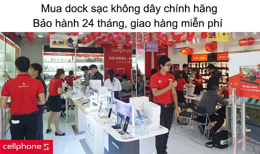 Mua đế sạc không dây chính hãng, chất lượng, giá rẻ tại cửa hàng CellphoneS