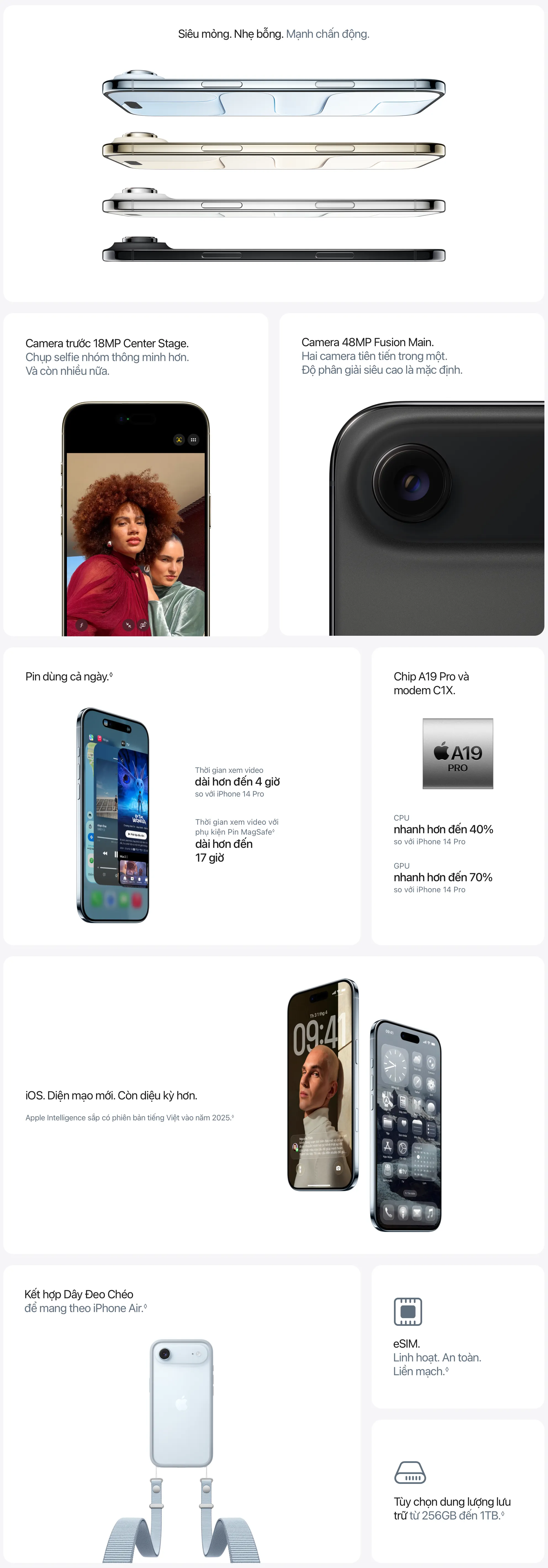 Mua iPhone Air 256gb ra mắt chính hãng tại CellphoneS