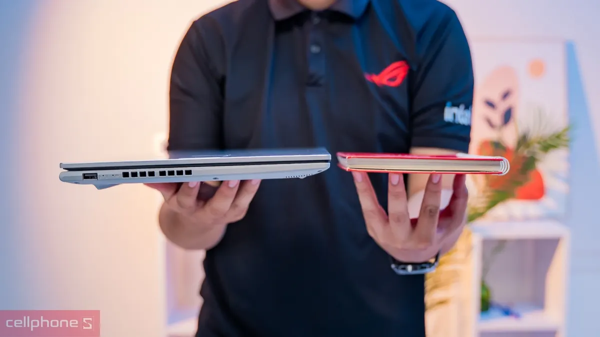 Laptop Asus Vivobook Go có thiết kế mỏng nhẹ