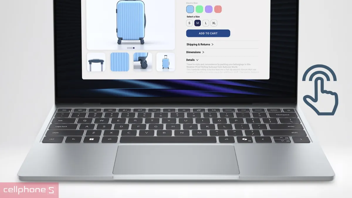 Dell XPS trang bị bàn phím êm ái cùng touchpad mượt mà