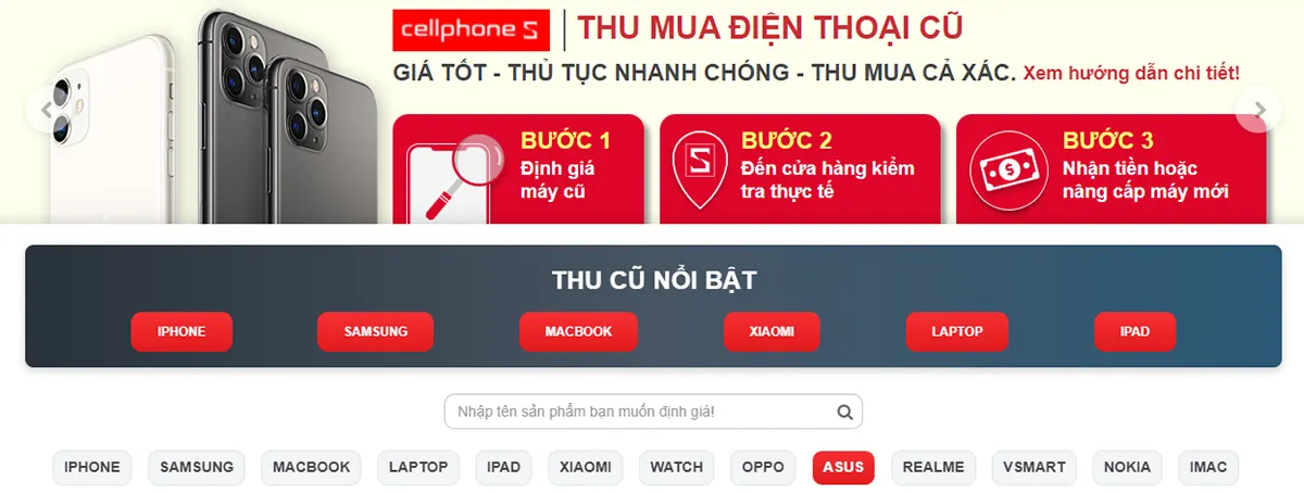 Hướng dẫn các bước trade-in để thu cũ đổi mới tại CellphoneS
