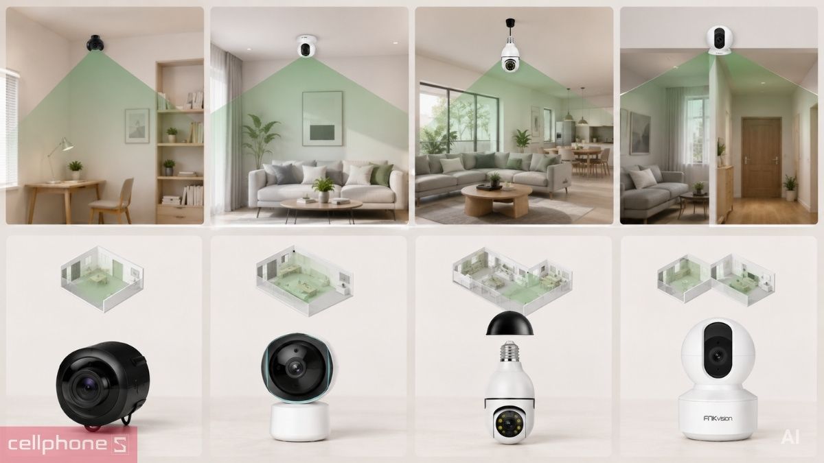 Chọn Camera Yoosee phù hợp theo không gian lắp đặt