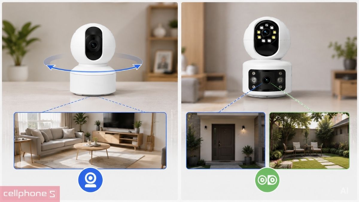 Camera một mắt và hai mắt phù hợp với nhu cầu quan sát khác nhau