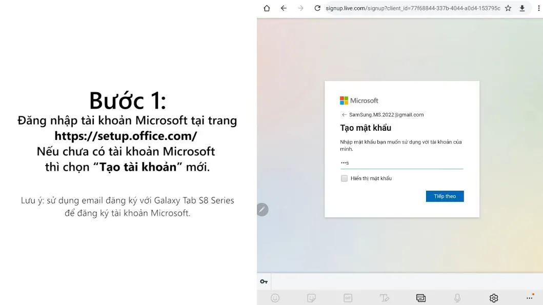 đặng nhập tài khoản Microsoft