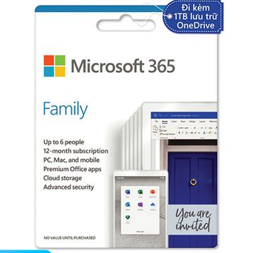 Phần mềm Microsoft Office 365 Family | Giá rẻ